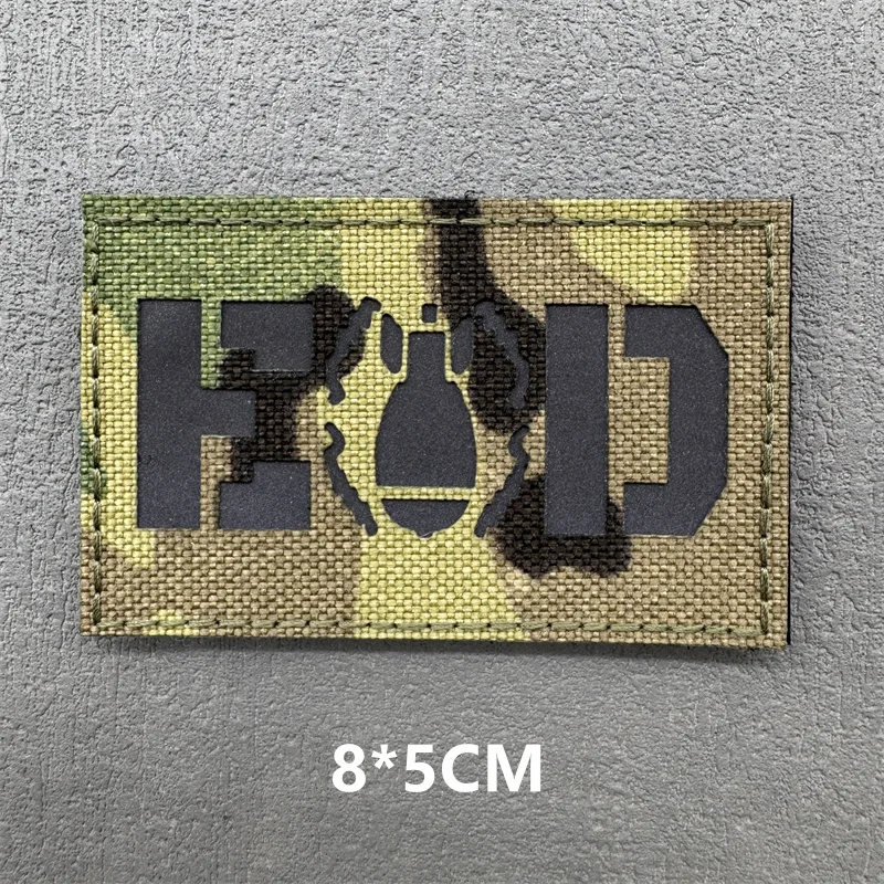 Multicam IR Patches Lasergeschnittene Morale-Taktische Patches für Rucksack, Weste, Kleidung, Outdoor-Abzeichen, Klett-Reflektierende Abzeichen – Detail 13