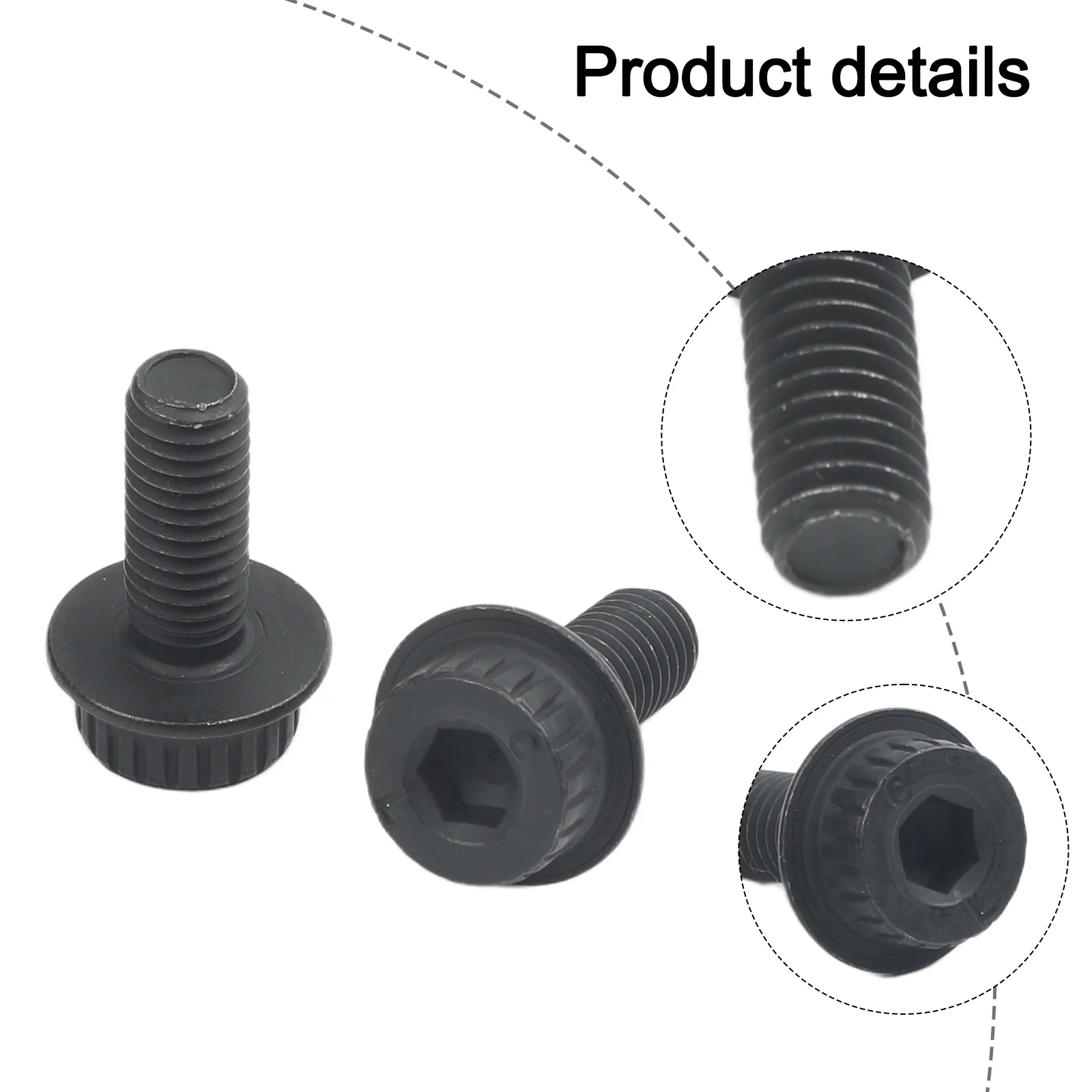 2pcs Black M8-1.25x20mm Left Thread Bolt N600011 For DWS713 DWS716XPS DCS361B Saw Blade Fixing Screw Power Tools Hardware