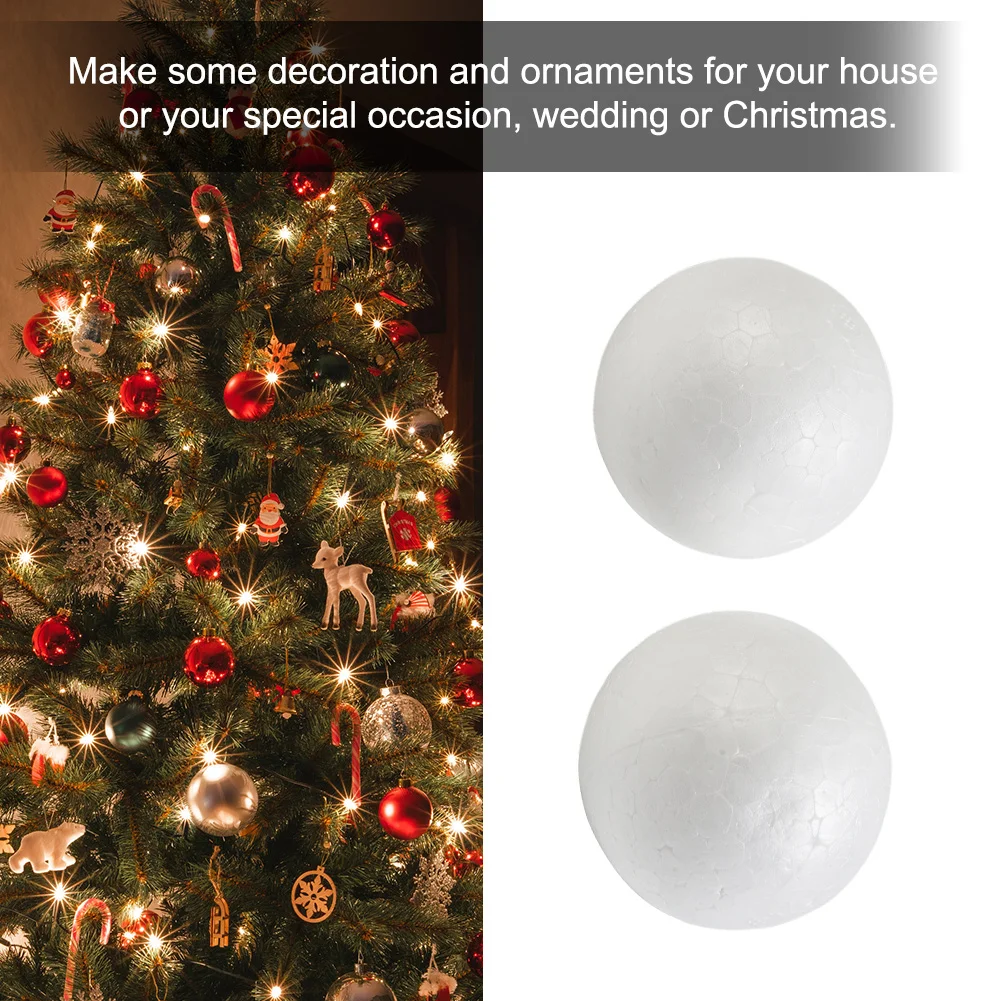 

10pcs Solid Foam Ball Polystyrene Balls Round Tree White 50mm-100mm For Wedding Party Decoration Modeling Craft