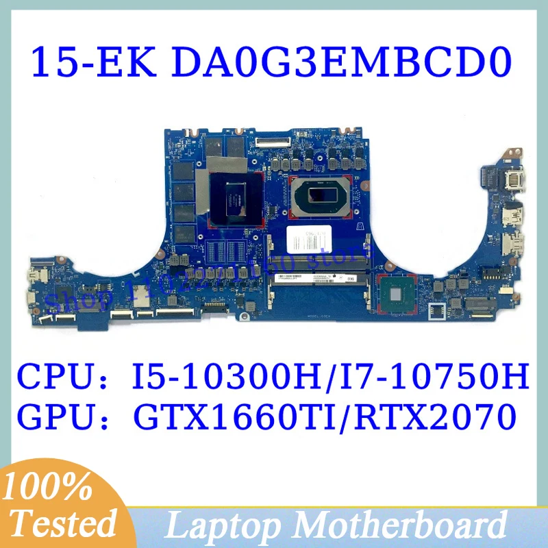 

L98750-001 L98755-601 For HP 15-EK With I5-10300H/I7-10750H CPU DA0G3EMBCD0 Laptop Motherboard GTX1660TI/RTX2070 100%Tested Good