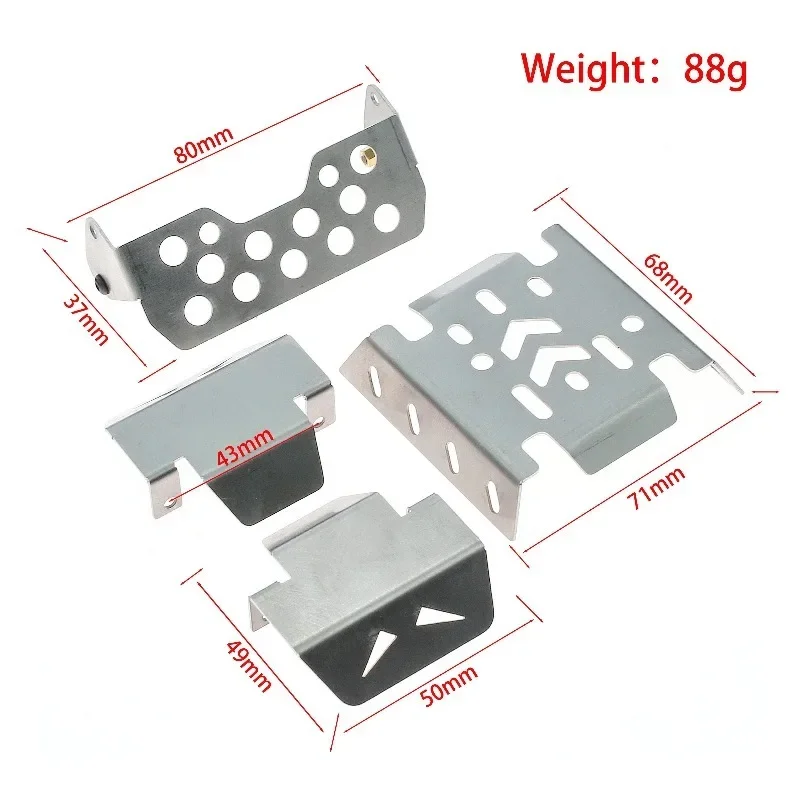 

1/8 Scale RC Chassis Armor Metal Plate for YIKONG YK4083 V3 - Upgraded Protection, RC Car Parts