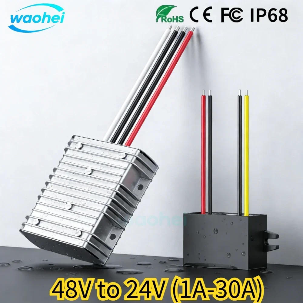 48V to 24V 1A to 30A Step Down Buck Power Converter Voltage Stabilizer 48 Volt to 24 Volt Regulator Truck Transformer CE