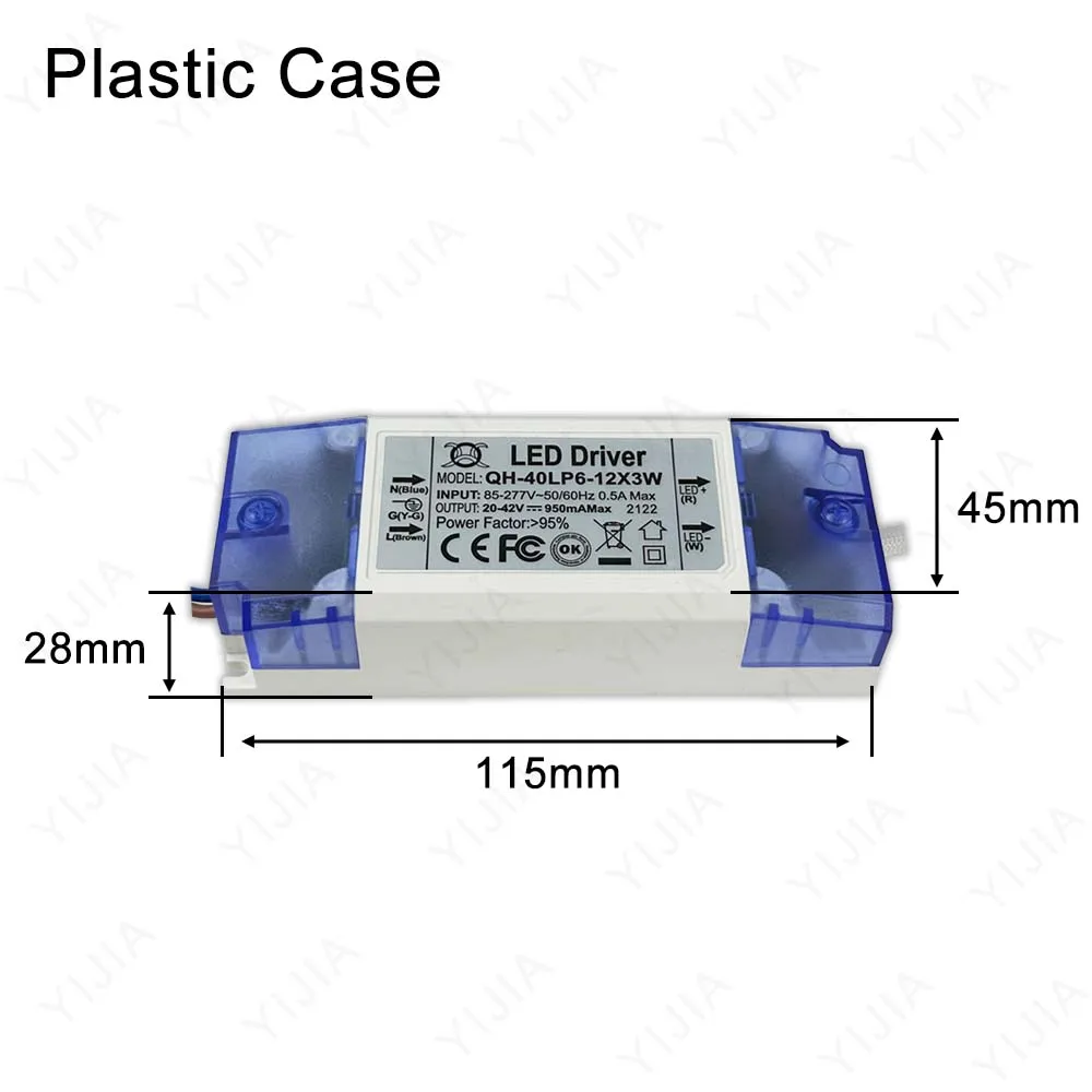 LED Driver 20W 24W 25W 28W 30W 36W 40W DC60-120V 39-85V 30-58V 18-39V 300mA 420mA 600mA 900mA Lighting Transformers Power Supply