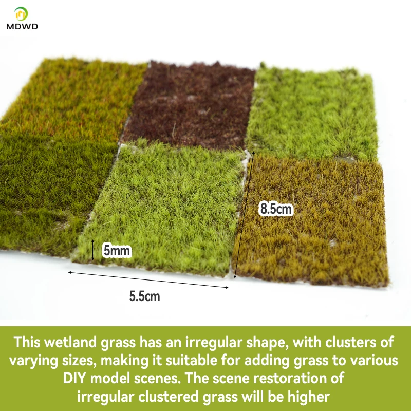 Plantas artificiales en racimo de césped en miniatura de 5mm para Ho N Diy, ferrocarril de modelado/vuelo/paisaje de juego de guerra/diseño de mesa/Diorama