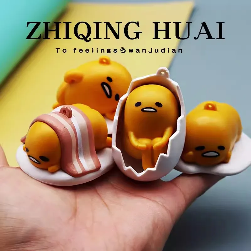 

Kawaii Gudetama Figurine Anime Keychain Cute Gashapon Action Figure Model Capsule Toys Gift