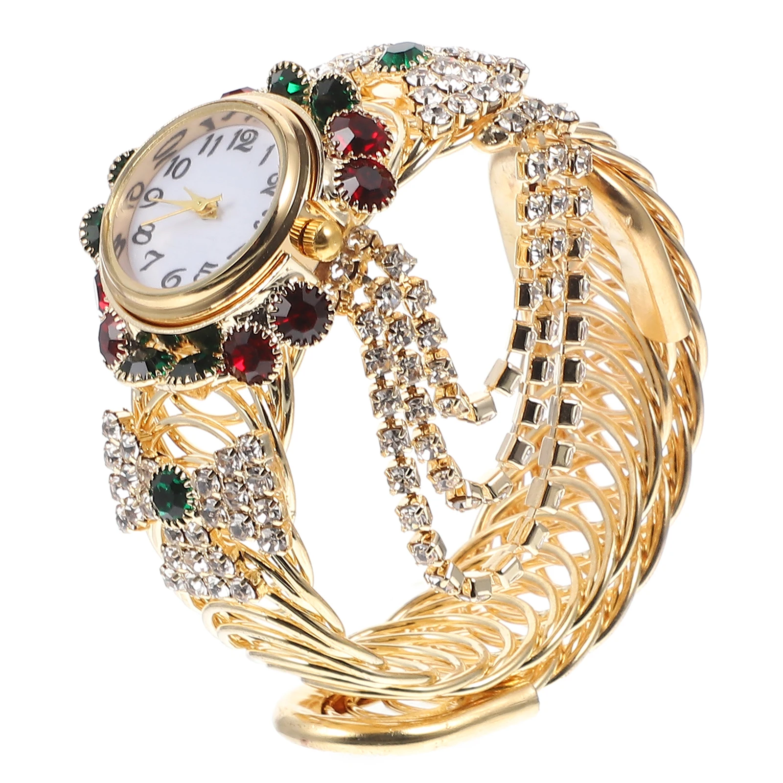 

Прочные кварцевые часы из сплава для женщин, модные часы-браслет с точным механизмом, стильная легкая повседневная одежда для