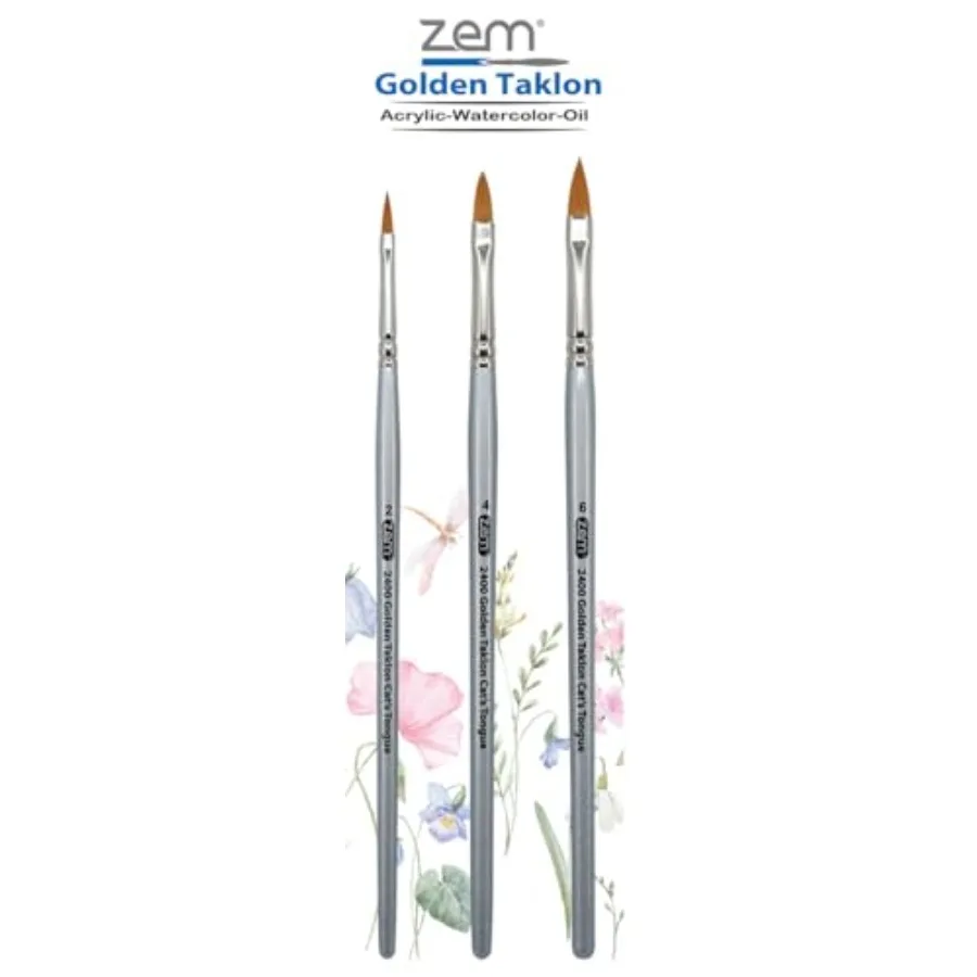 

Brush Golden Taklon Cat's Tongue Brush Set