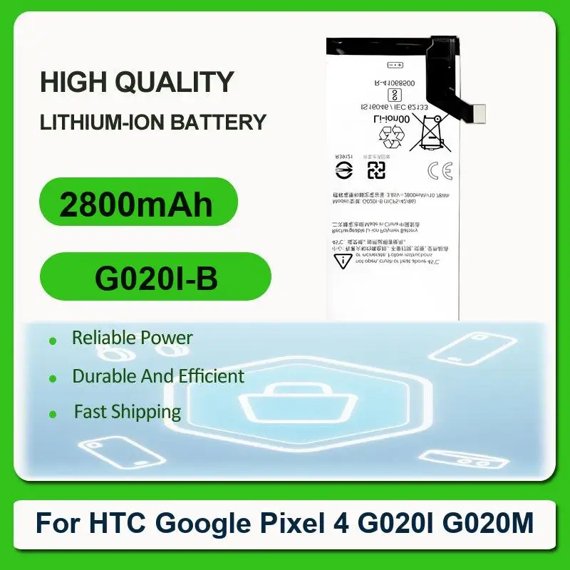Replacement Mobile Phone Battery For Google Pixel4 Pixel 4 G020I-B G020I-B 2800mAh