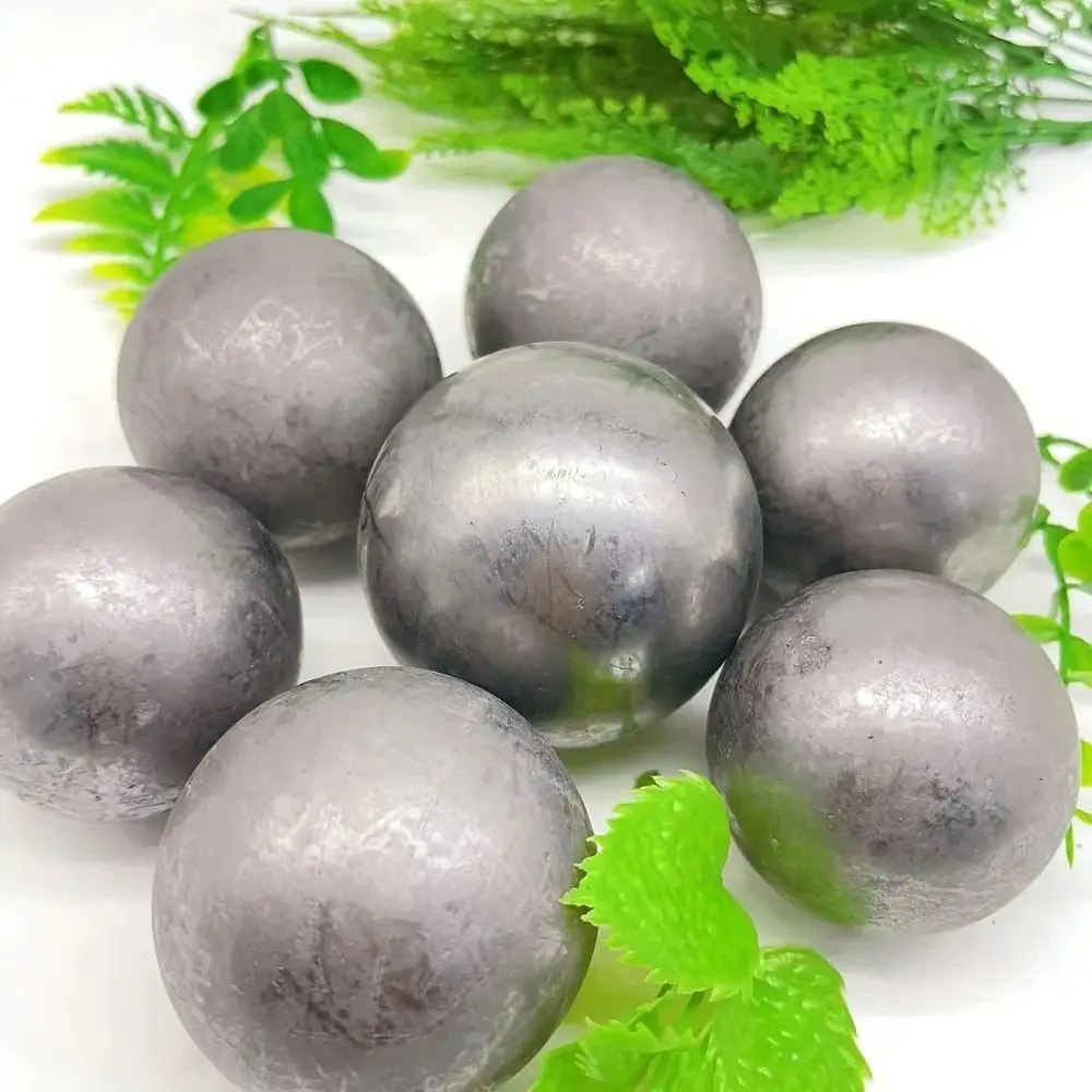 Natural Shungite Sphere Crystal Ball  Reiki Real Stones For Healing FengShui Spiritual Meditation Chakra Home Decoration Gift