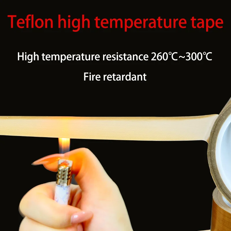 Teflon Tape High Temperature Resistant Anti-Scalding Cloth,  Heat Insulation Sealing Machine, High Temperature Cloth,1 roll