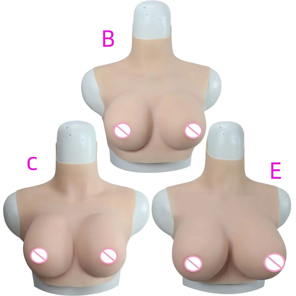 

YUERUGOU Crossdress for Men Beginner Fake Silicone Breast Forms Huge Boob B/C/D/E Cup Transgender Drag Queen Shemale Cosplay