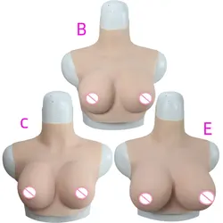 YUERUGOU Crossdress for Men Beginner Fake Silicone Breast Forms Huge Boob B/C/D/E Cup Transgender Drag Queen Shemale Cosplay