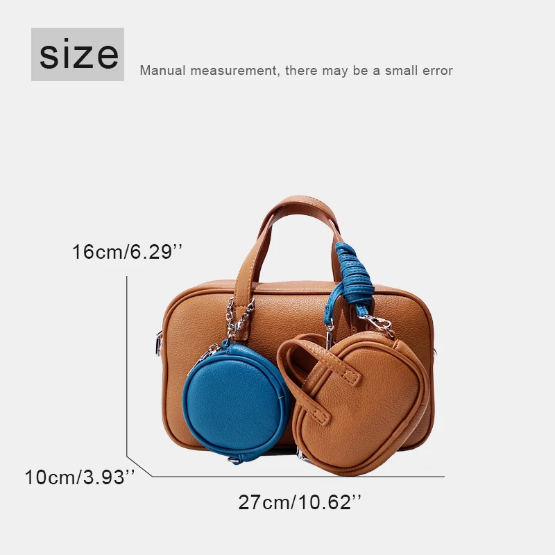 Korean Casual Composite Bags For Women Luxury Designer Handbag Purses 2024 New In PU Combination Three-Piece Set Pillow Shoulder