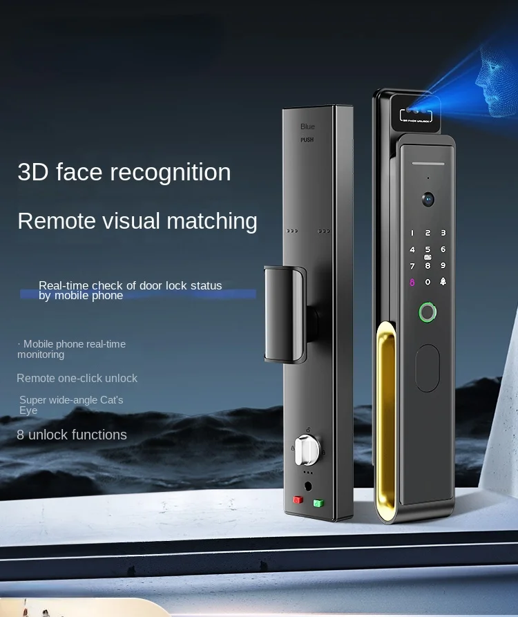 Facial recognition, intelligent fingerprint unlocking, door password communication, anti-theft door electronics