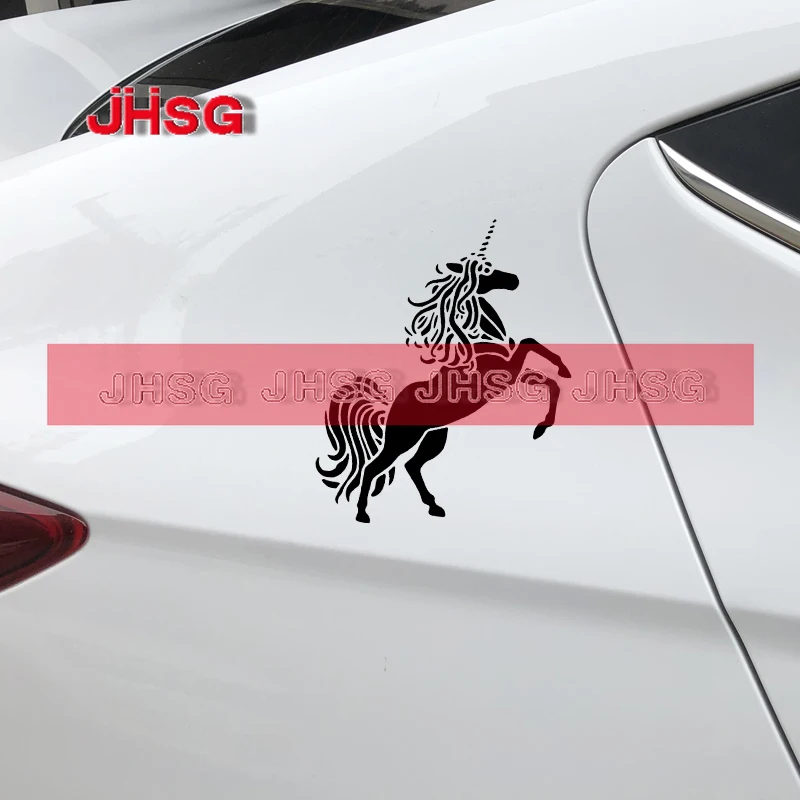 HDL Customized Personalized A Long Horned Horse Car Sticker Creative Decoration Vinyl Sticker Fun Decoration