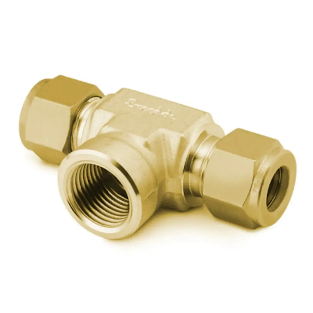 (B-810-3-4TTF) Brass Tube Fitting, Internal Thread Branch Tee