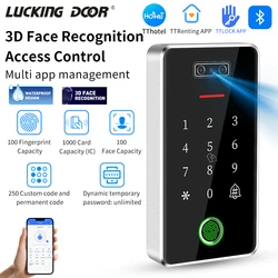 Smart Lock Fingerprint & Face Recognition Access Control Keypad RFID IC Card Reader Multiple Platform TTlock TTHotel TTRenting