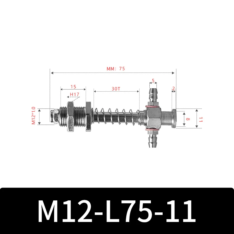 M12-11 Series Big Head  Manipulator Pneuamtic Fixture Rubber Sucker Silicone Industrial Vacuum Suction Cup Mount
