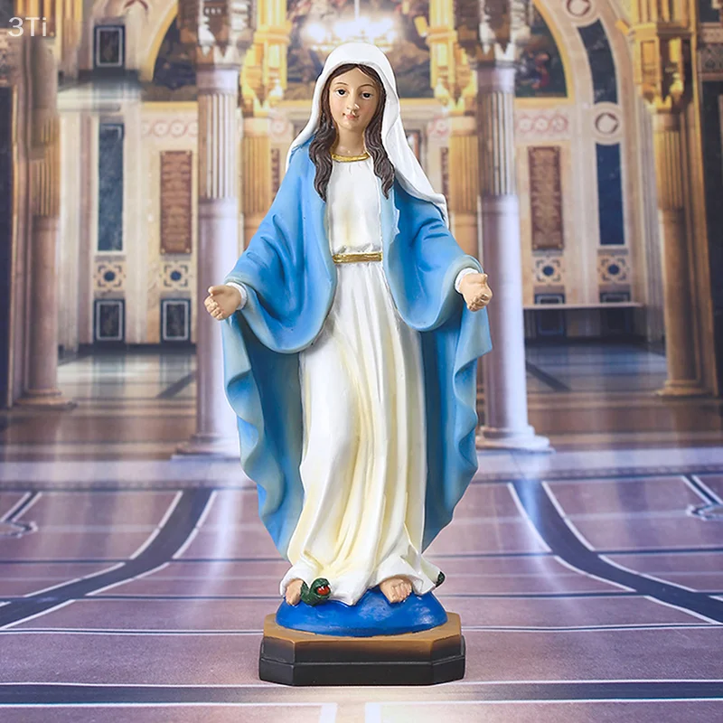 Estatua católica de Nuestra Señora Jesús, suministros religiosos para iglesia, artesanías religiosas de resina, decoración del hogar, regalos de estatuillas