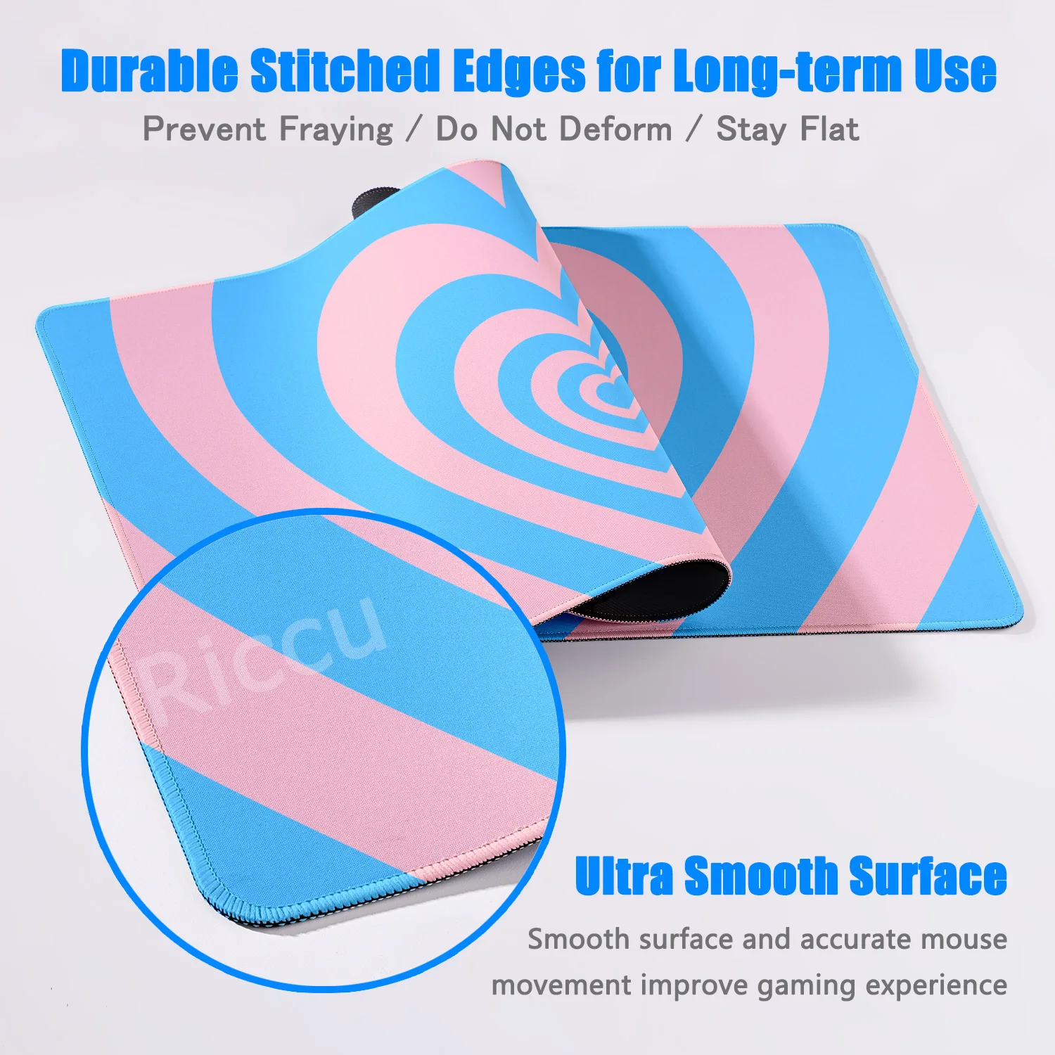 Large Gaming Mousepad Gamer Keyboard Lock Edge Thicken Carpet XXL Coffee Love Rubber Mouse Pad Non-Slip Deskmat Kawaii Soft Rugs