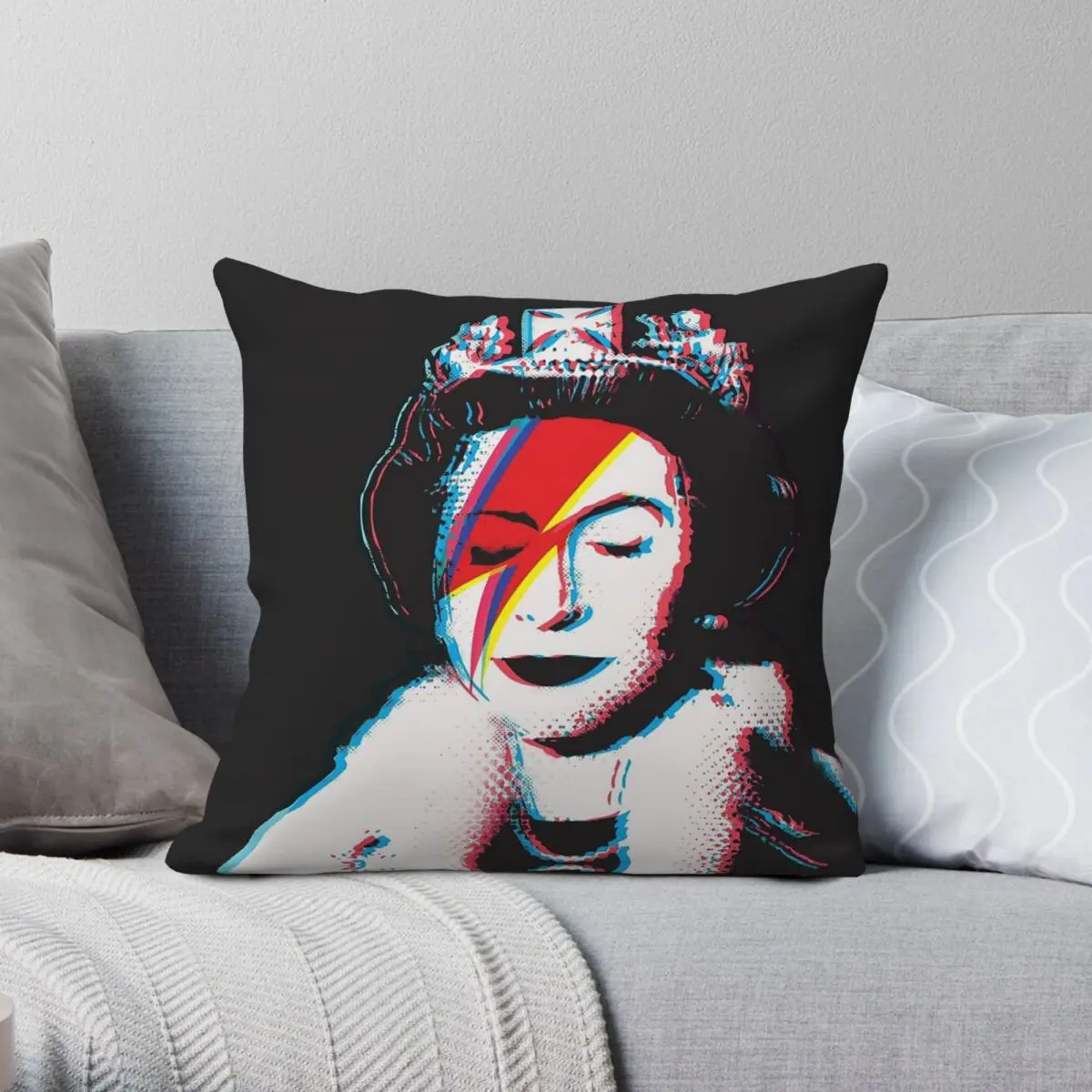 Banksy God Save The Queen Elisabeth Square Pillowcase Polyester Linen Velvet Creative Throw Pillow Case Home Cushion Cover 18