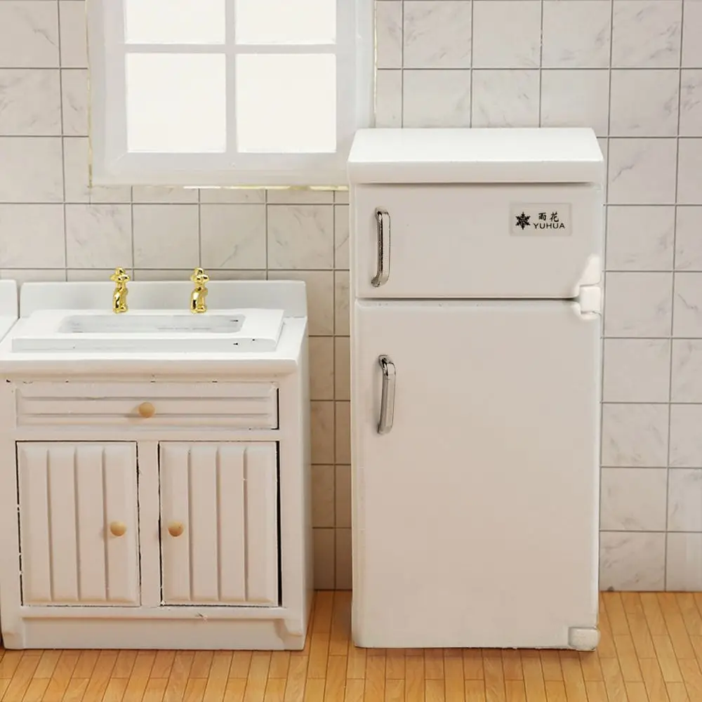50*20*23mm Miniature Fridge Model 1/12 Doll House Fridge Retro Kitchen Appliances Doll House Play Scene Doll Toy