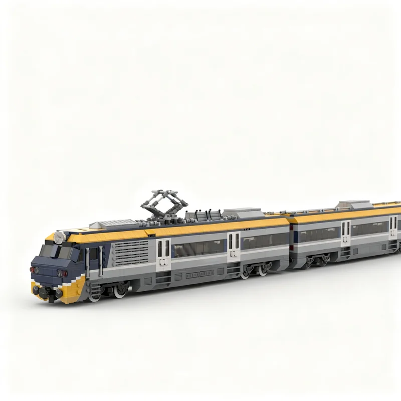 2258pcs MOC 60197-inspired Commuter Train 8-wide 1 48 Scale City Trains Model Building Blocks Toys Christmas Gift Construction