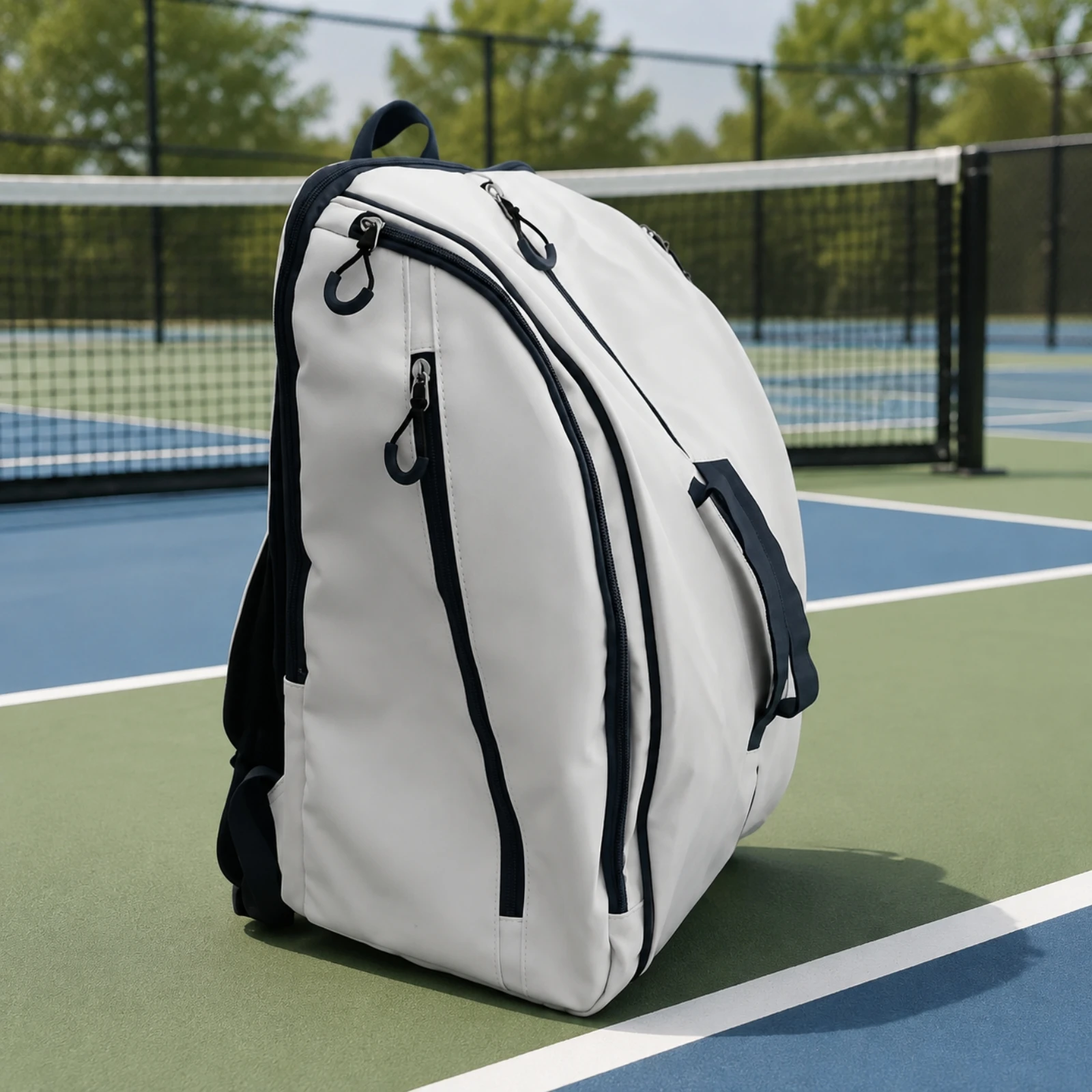 Pickleball Backpack with Shoe Compartment Wipe Clean Pickleball Bag with Shoe Compartment Padded Shoulder Straps Large Capacity