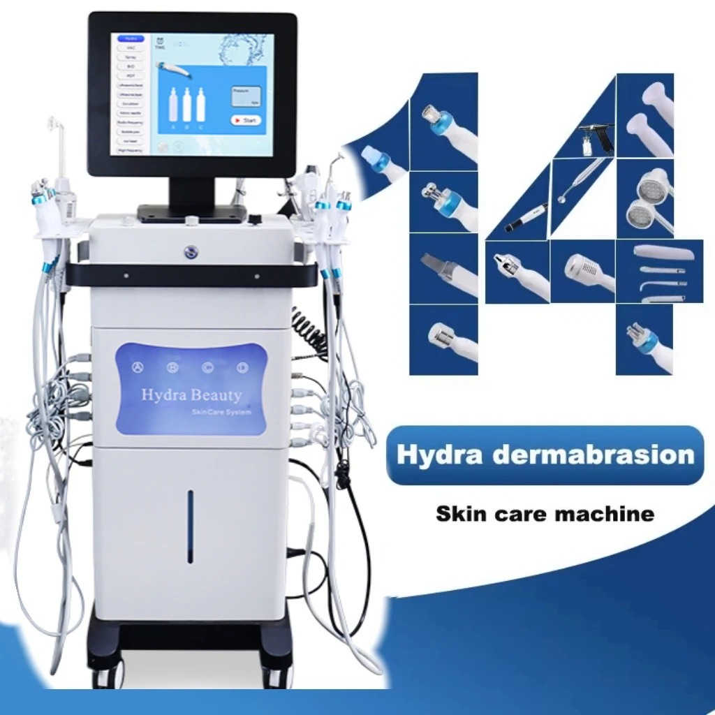 プロ仕様15in1ハイドラオキシジェンフェイシャル洗浄機 ハイドロウォーターピーリング バキューム吸引 毛穴吸引器 サロン・スパ用