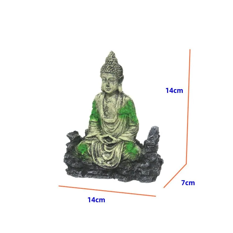 Aquarium Buddha Statue Decorations - Aquarium Decor Ornament Fish Tank Buddha Statue Decoration