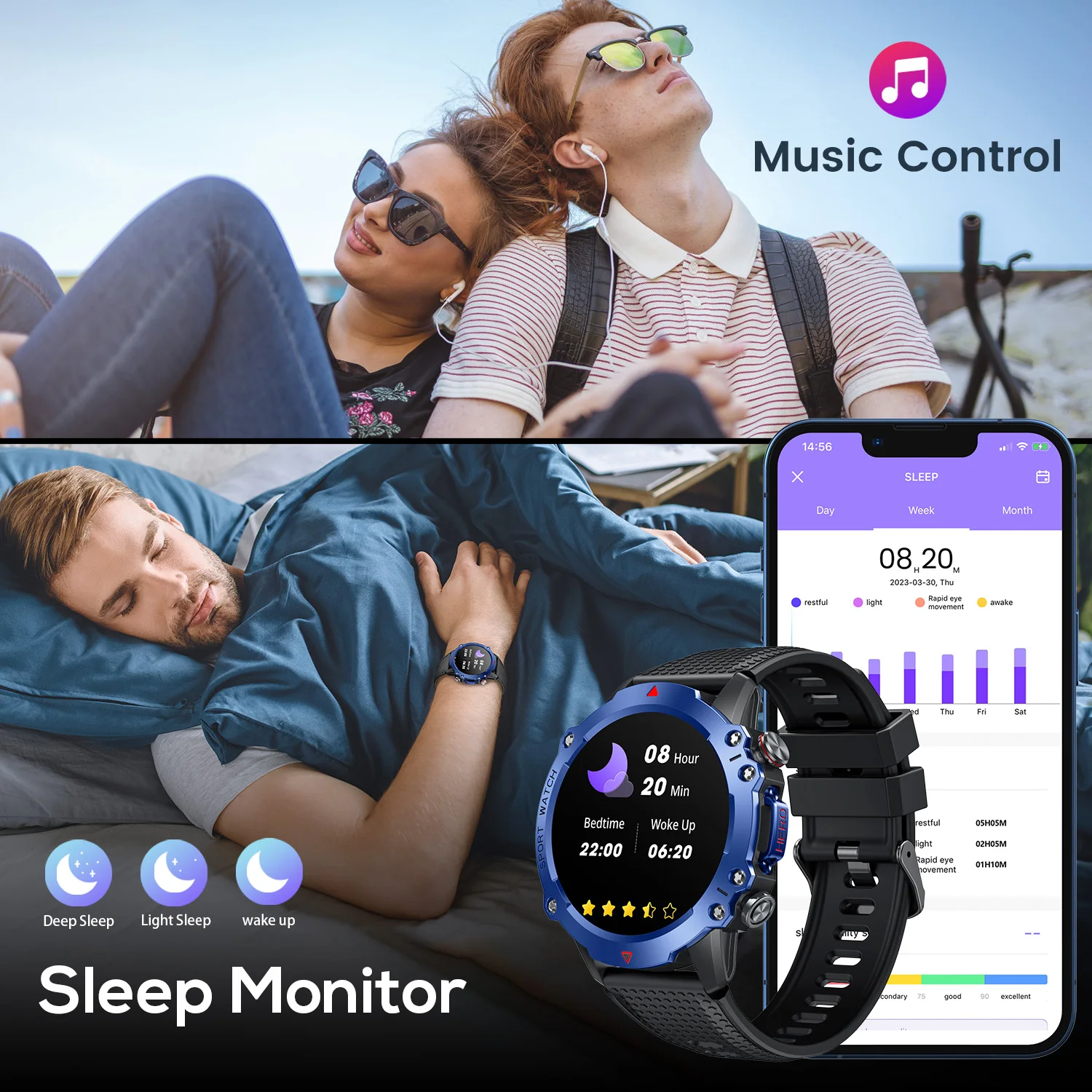 ساعة ذكية للرجال 450 مللي أمبير في الساعة رياضية خارجية بلوتوث مكالمة IP68 مقاومة للماء ساعة ذكية للرجال IOS أندرويد السنة الجديدة/هدية عيد الحب