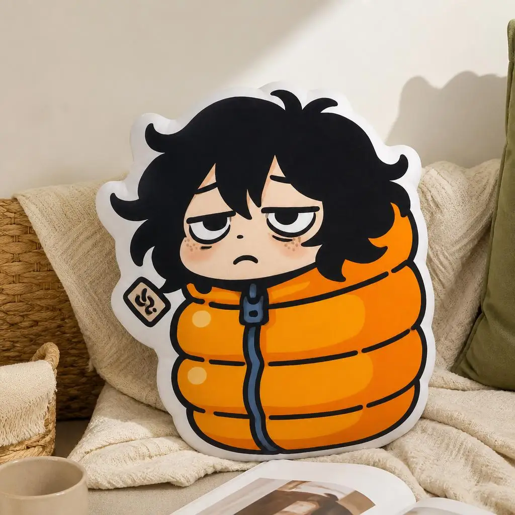 Aizawa Shota Anime Chibi Plush Pillow Cushion Irregular Stuffed Throw Pillow Home Decor Gift Sofa Bed Couch