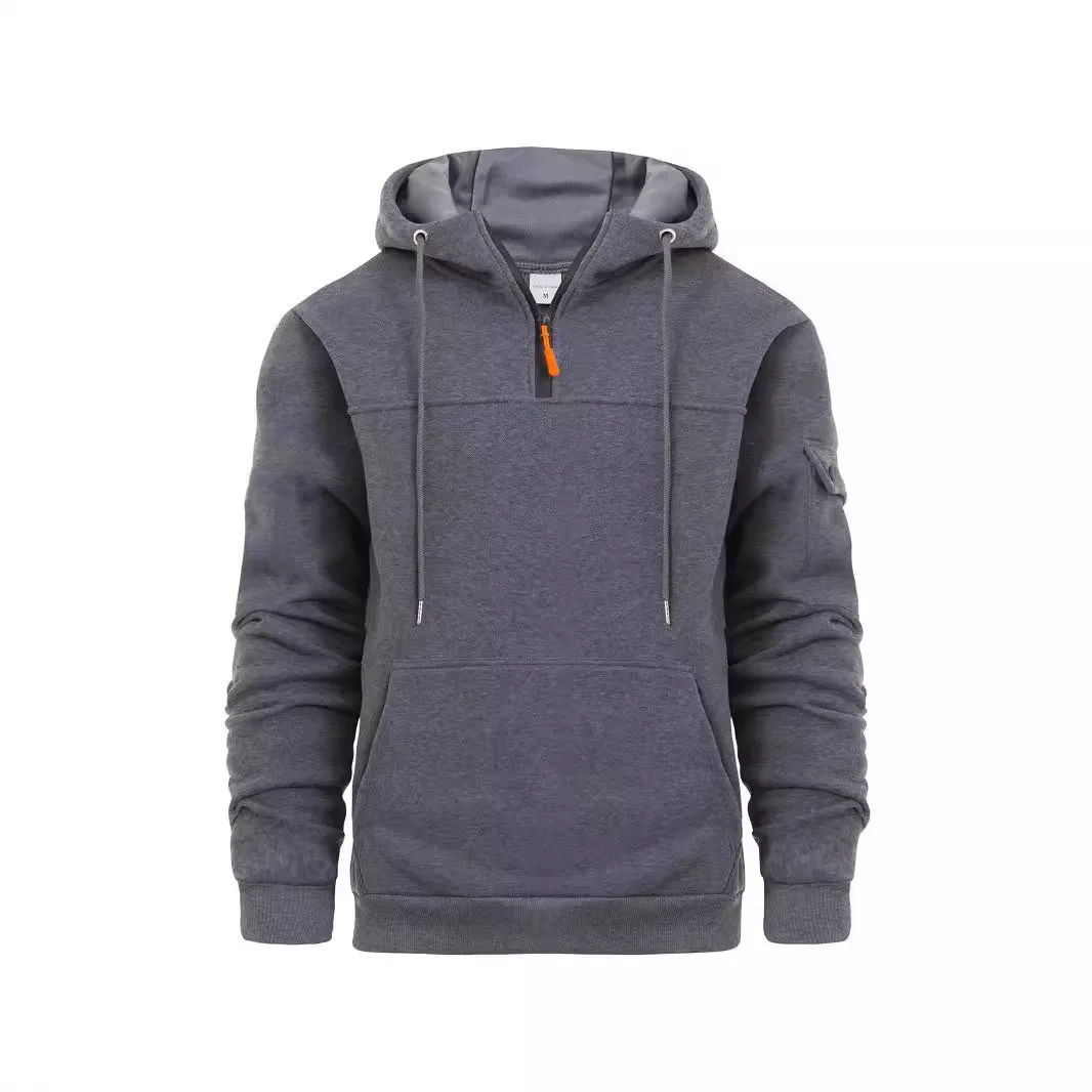 

Spring Autumn Men's Sweater Hoodie Zipper Multi-Pocket Pullover Sports and Leisure Sweater