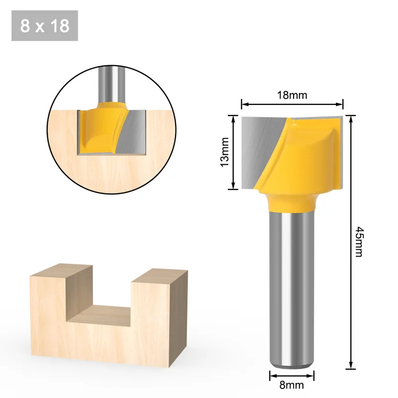 1 pz 1/4 6mm codolo a filo fresa con fresa in metallo duro con cuscinetto fresa per taglio del legno utensili per la lavorazione del legno