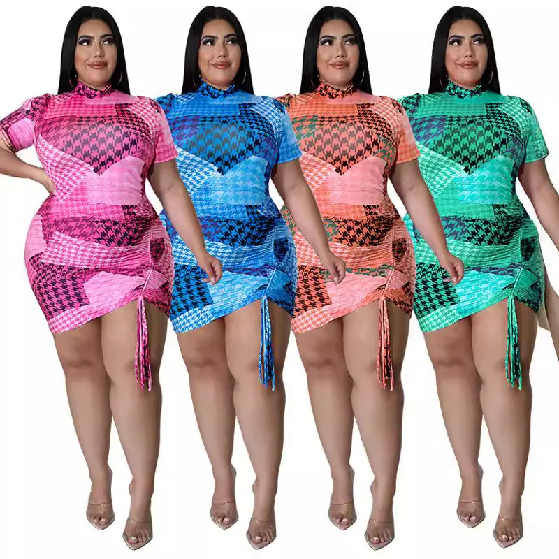 218179 大きい女性の夏の新しい半袖ジャンプスーツスカートサマードレスカジュアル 2025 パーティー夏エレガンテスカジュアル Y2k