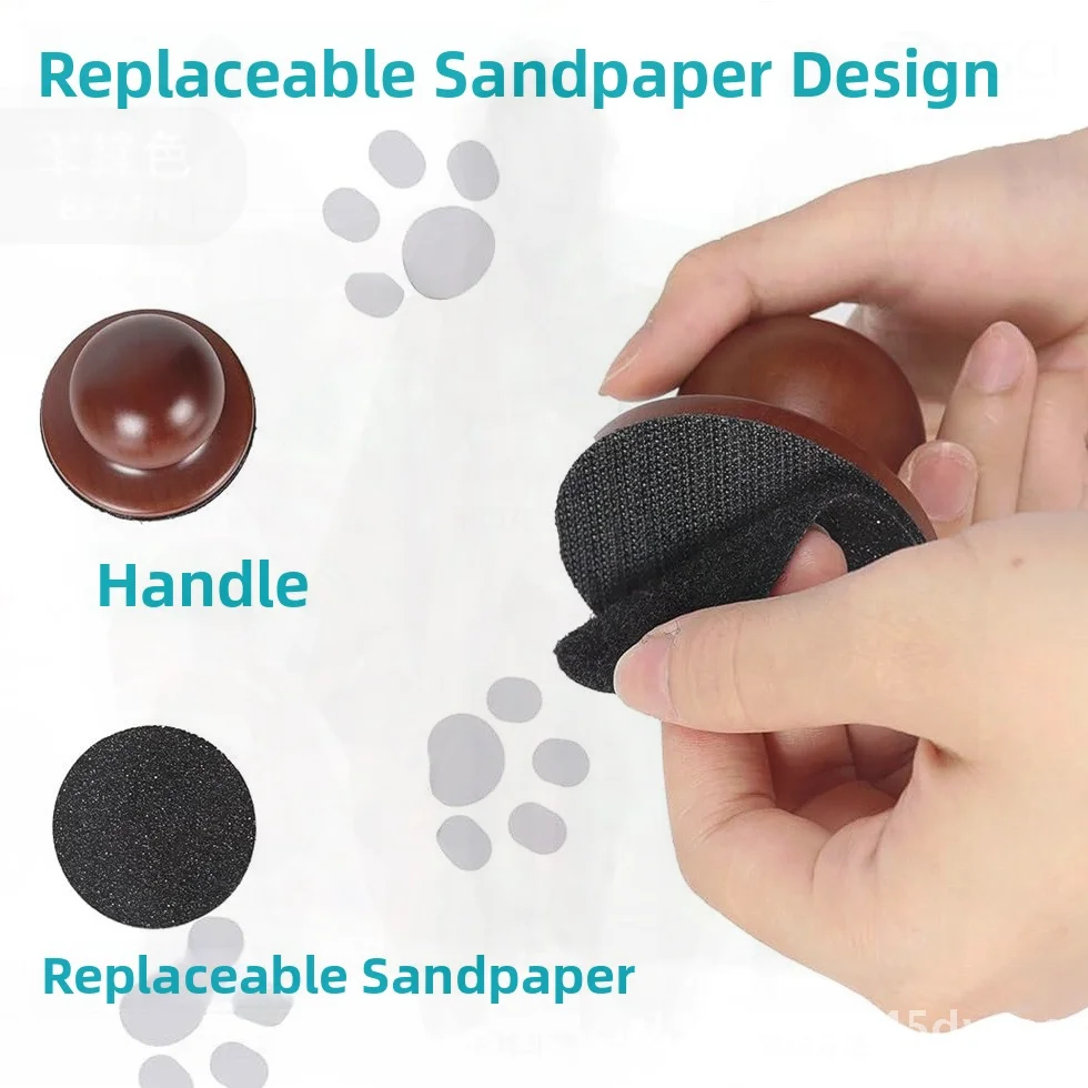 

Скребок для ногтей из цельного дерева для собак и кошек, съемная шлифовальная машинка для ног для собак, бытовой косметический инструмент в нескольких стилях