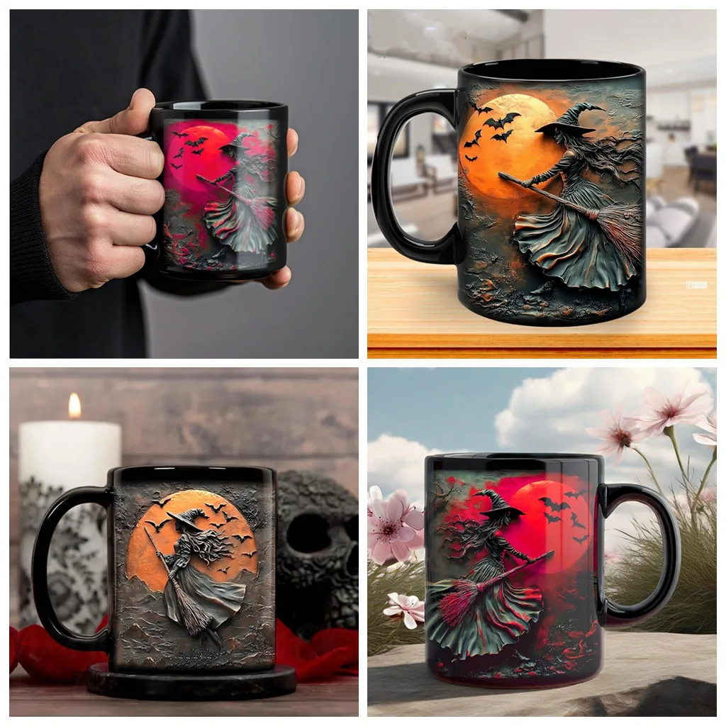 Halloween Gift Witch Water Cup Creative Coffee Mug Ceramic Novelty Mug for Party