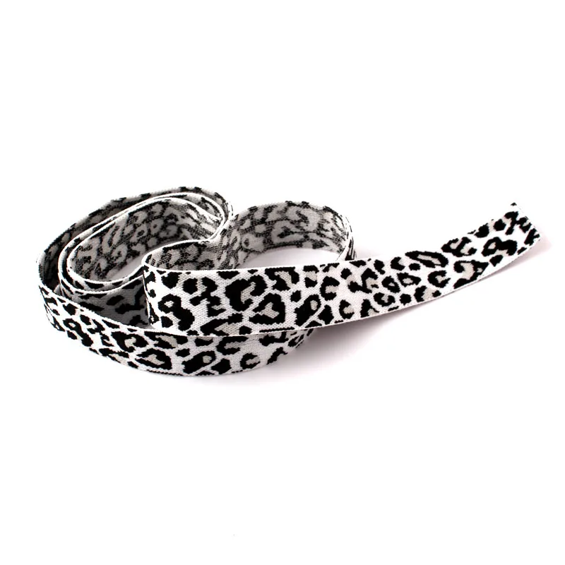 one lot 3 yards Leopard print wide soft rubber band elastic band elastic cord flat band waist pants elastic band clothing access