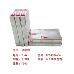 Original  2.4V 2.9Ah 1mΩ E-Tricycle,Motorcycle,Ebike Lithium Iron Titanate  Battery for Modules of E-Vehicle, Electric Car