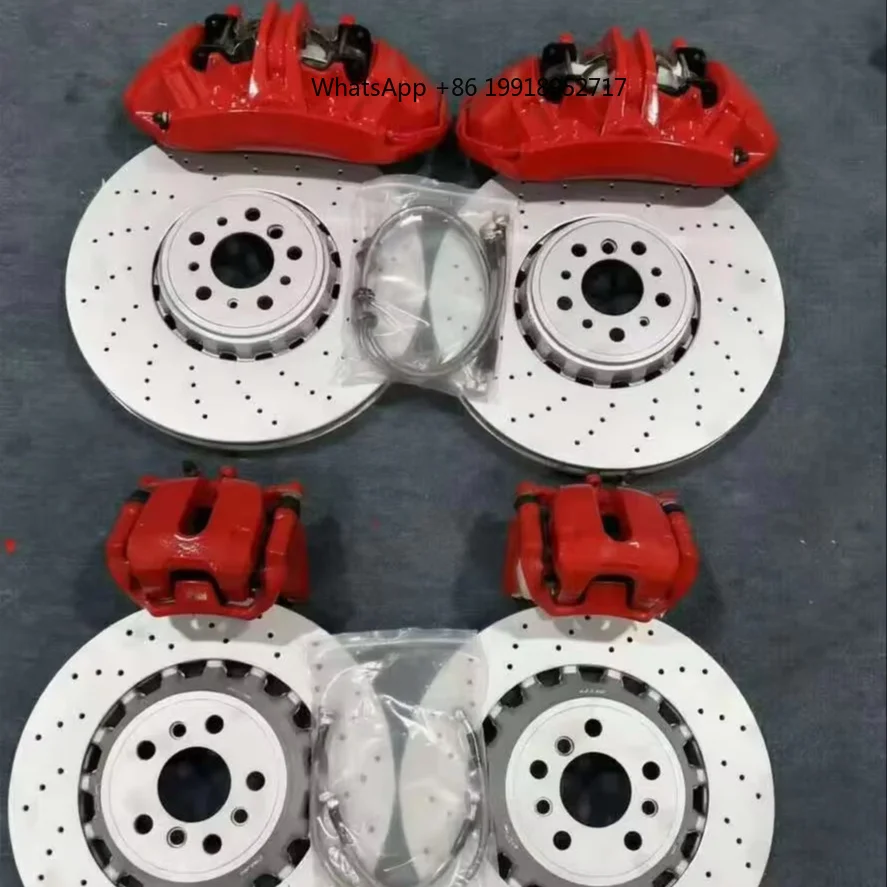 New Big Brake Kit Six Pots Racing 6 Piston Aluminum Disc One-Piece Brake Caliper Universal Fitment 1 Year Warranty JJ1447