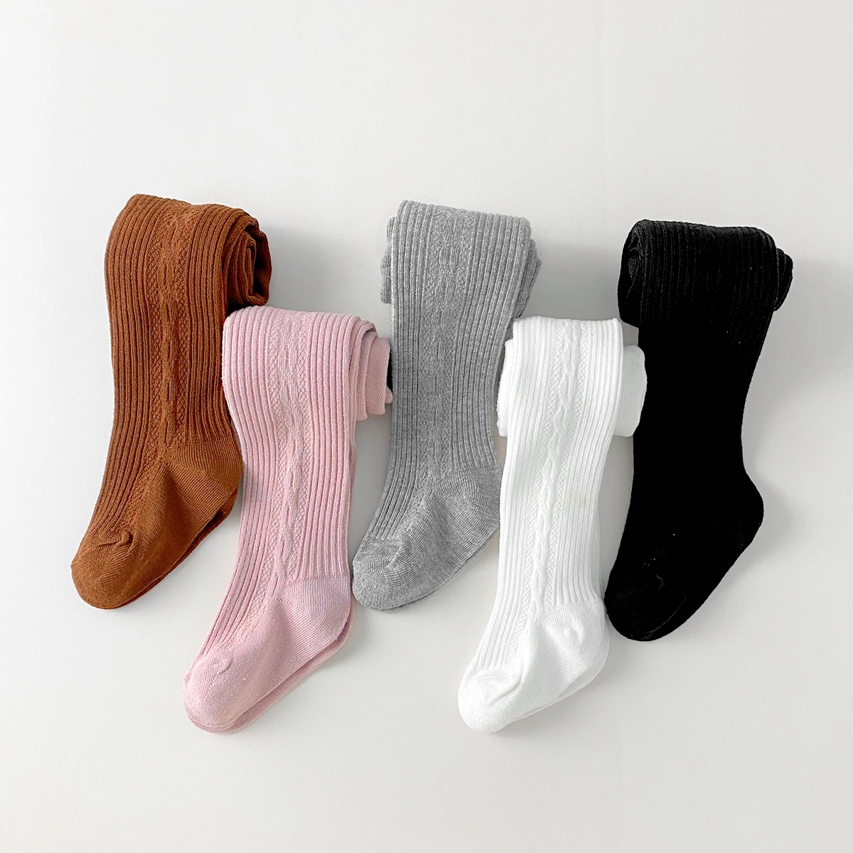 5 PCS girls tights Kids Solid Color Leggings for Baby Girl Baby  – Soft, Stretchy,suitable for outdoor wear and sports.