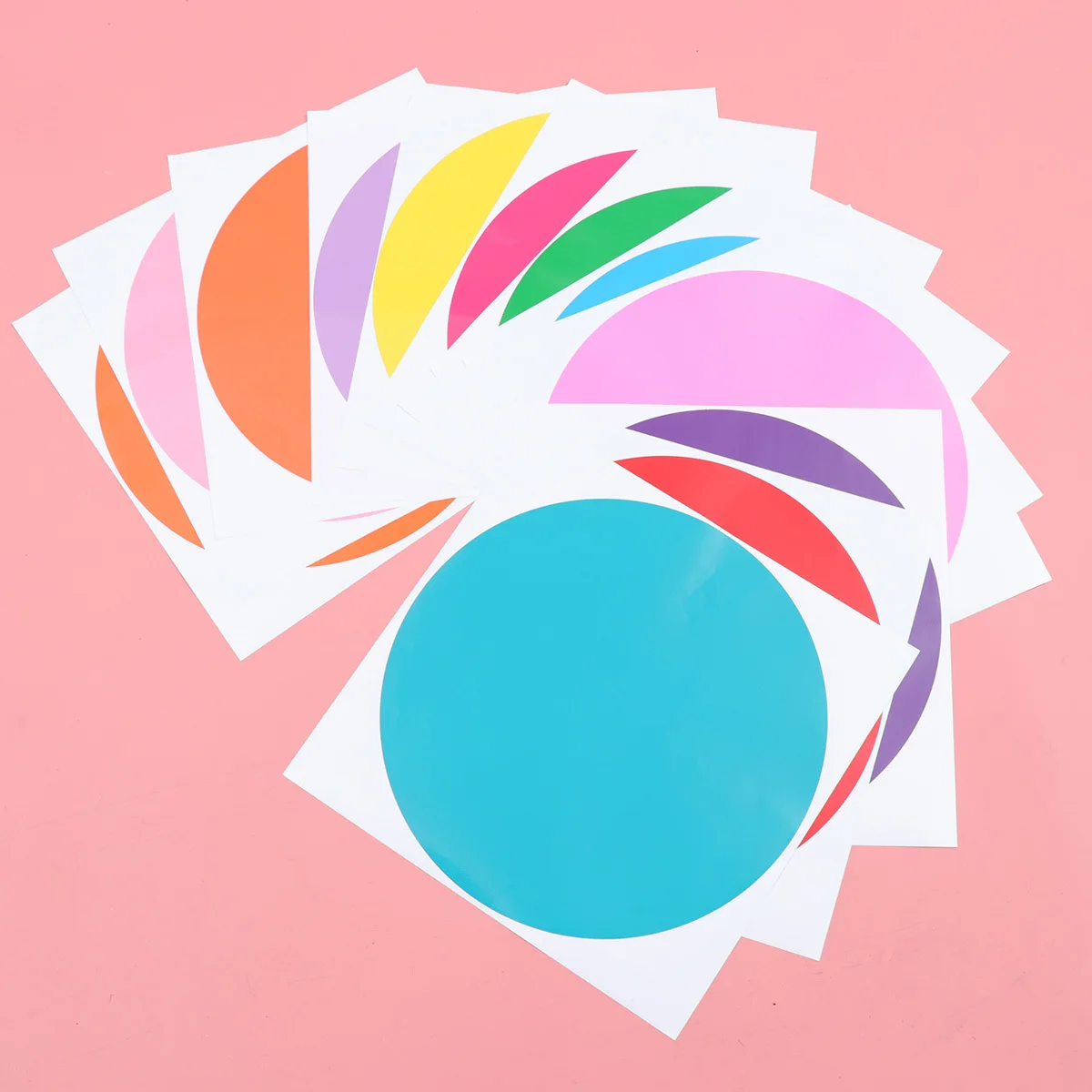 

12 pcs 30Cm Diameter Erasable Self-Adhesive Message Board Sticker Round Memo Label For Home Office Cafe Writable Paper Dry Erase