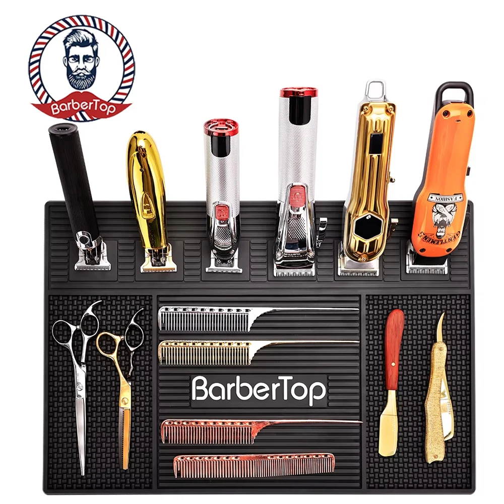 

Магнитный коврик Barbertop для парикмахерских инструментов, парикмахерские коврики для машинки для стрижки, водонепроницаемый коврик, держатели для парикмахерских инструментов Pro