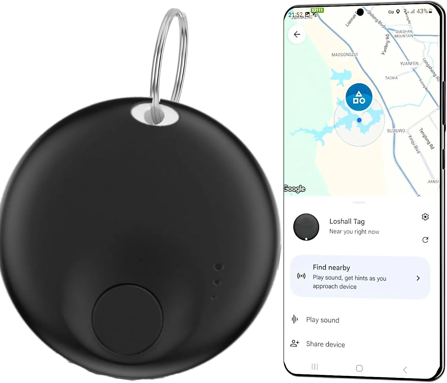Mini Smart Tracker Bluetooth Tag Child Finder Anziani Bambini Pet Car Lost Tracker per il sistema Google Android Trova l'APP Hub