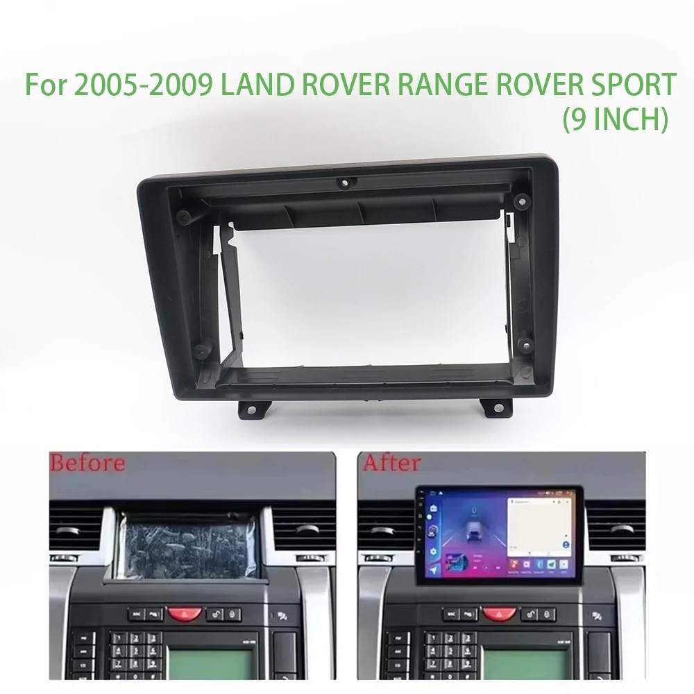 For 2005-2009 LAND ROVER RANGE ROVER SPORT Car Accessories 9Inch Frame Fascia Adapter Android Radio Audio Dash Fitting Panel Kit