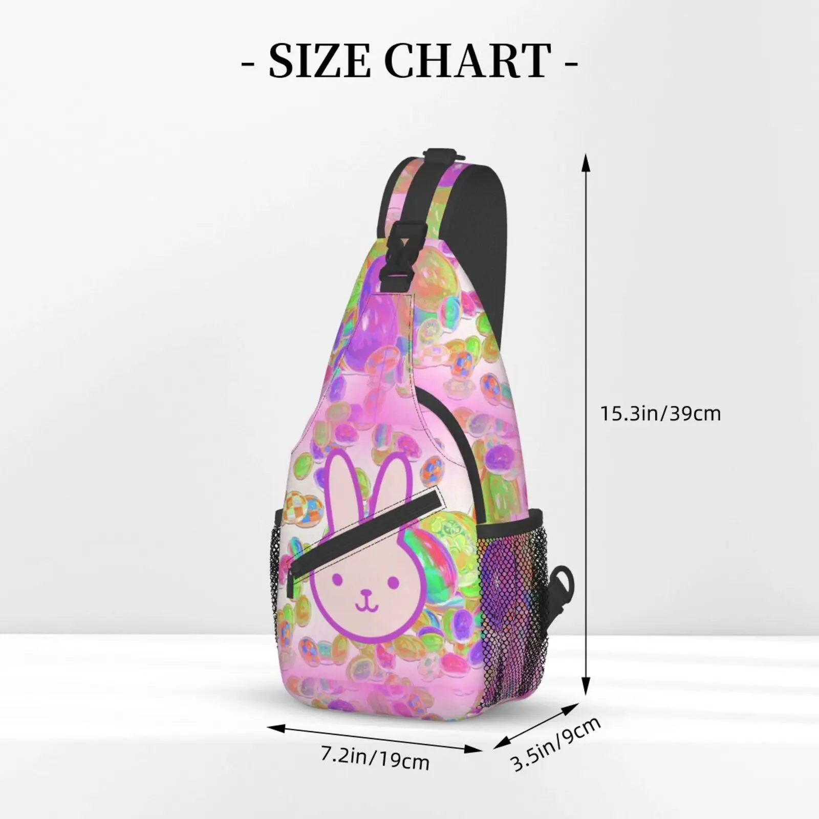 Easter Bunny Eggs Sling Backpack, Cross Chest Bag, Small Hiking Daypack, Pattern Travel Outdoor Sports Bag, Homens e Mulheres