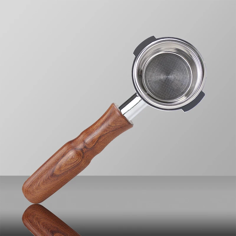 58MM Kaffee-Siebträger ohne Boden für E61 EXPOBAR mit zwei Griffen und Filterkorb – Zubehör für Espressomaschinen und Barista-Werkzeuge