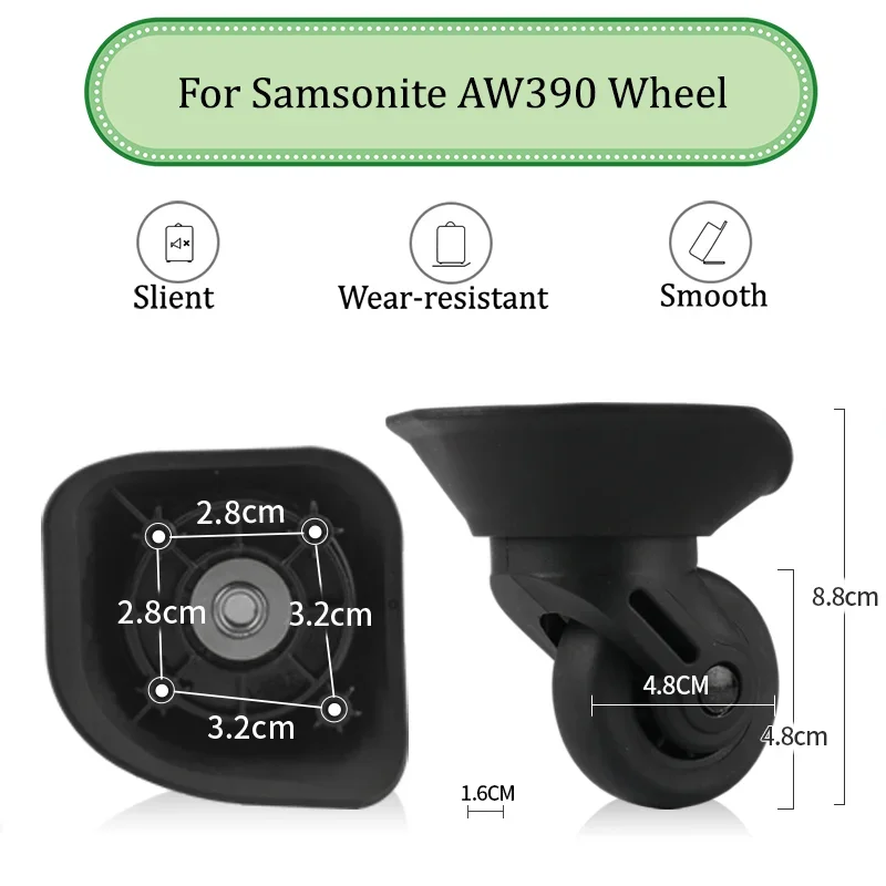 for-samsonite-aw390-universal-wheel-trolley-case-wheel-replacement-luggage-pulley-sliding-casters-wear-resistant-repair