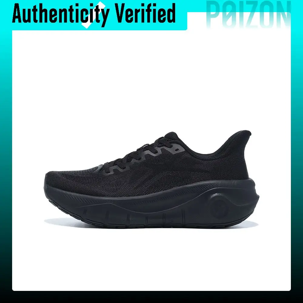 BMAI Expedition Thick Path EVA PEBA Blend Thickened Midsole Mid Top Running Shoes Women's Night Black XRPK004-1