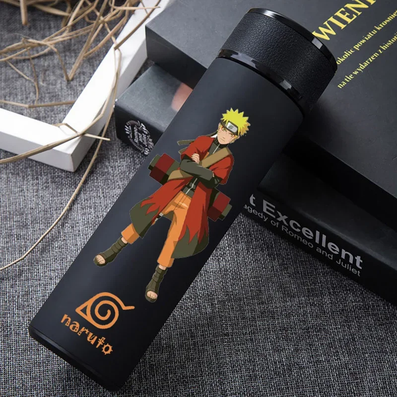 Naruto Cartoon Anime Pattern 304 Stainless Steel Thermos Cup High Capacity Uchiha Itachi Action Figure Water Cup Kids Gifts